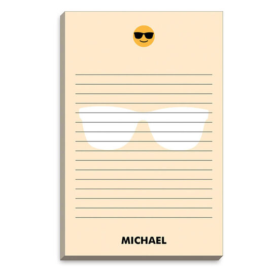 Yellow Emoji Sunglasses Notepads